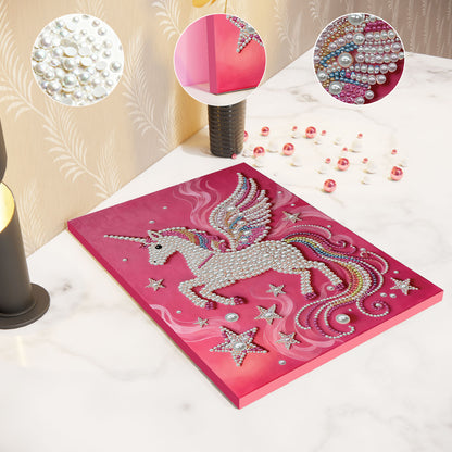 Unicorn - DIY Pearl Gem Art Diamond Painting Kits With Framefor Home Decor -30x40cm