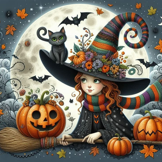 Witch - Full Round Drill Diamond Painting 40*40CM