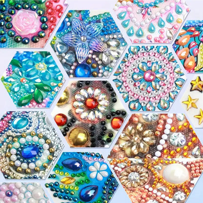 Purple Rose PU DIY 5D Diamond Painting Note Box (160 Blank Notepads) for Office