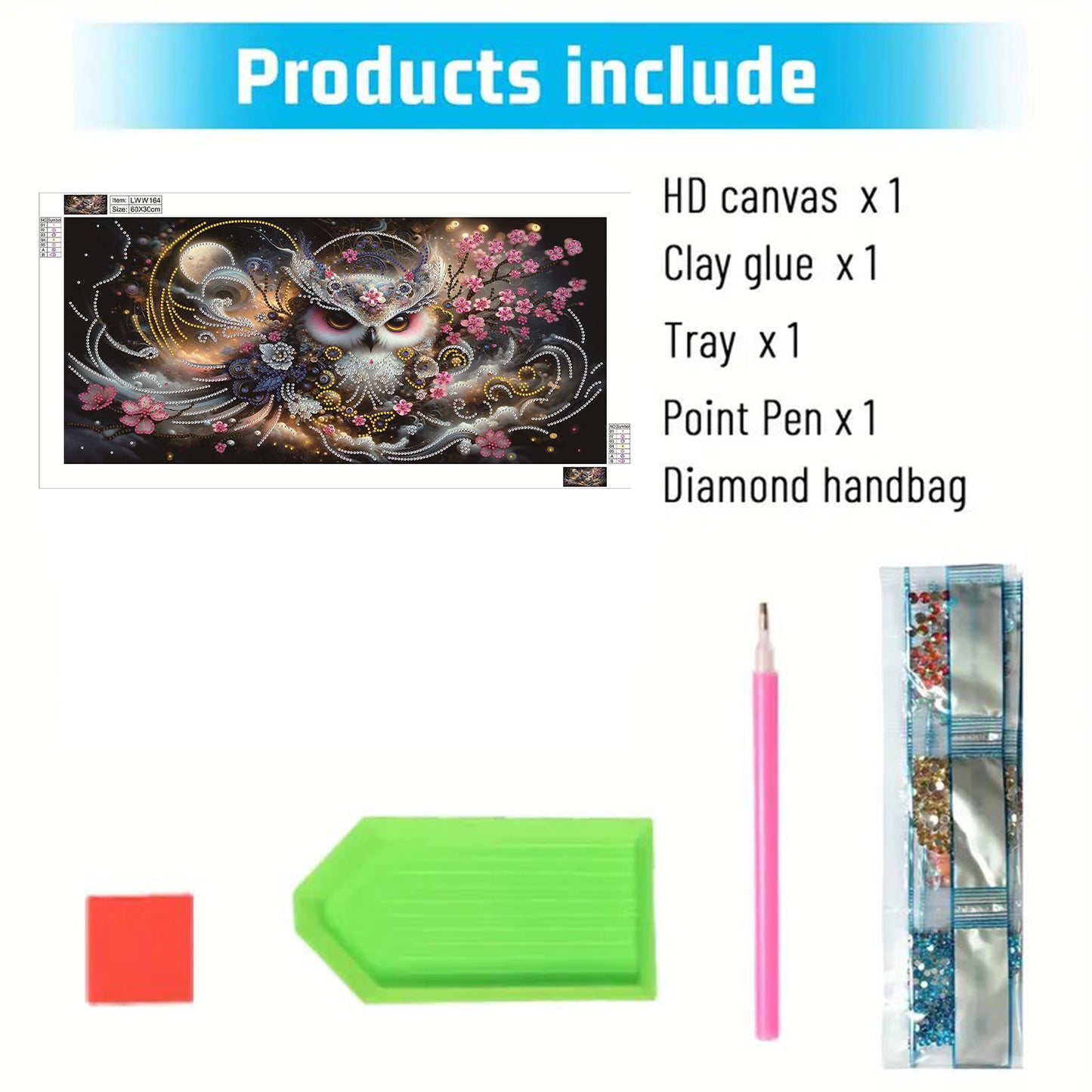 Dream Owl - Special Shaped Drill Diamond Painting 60*30CM