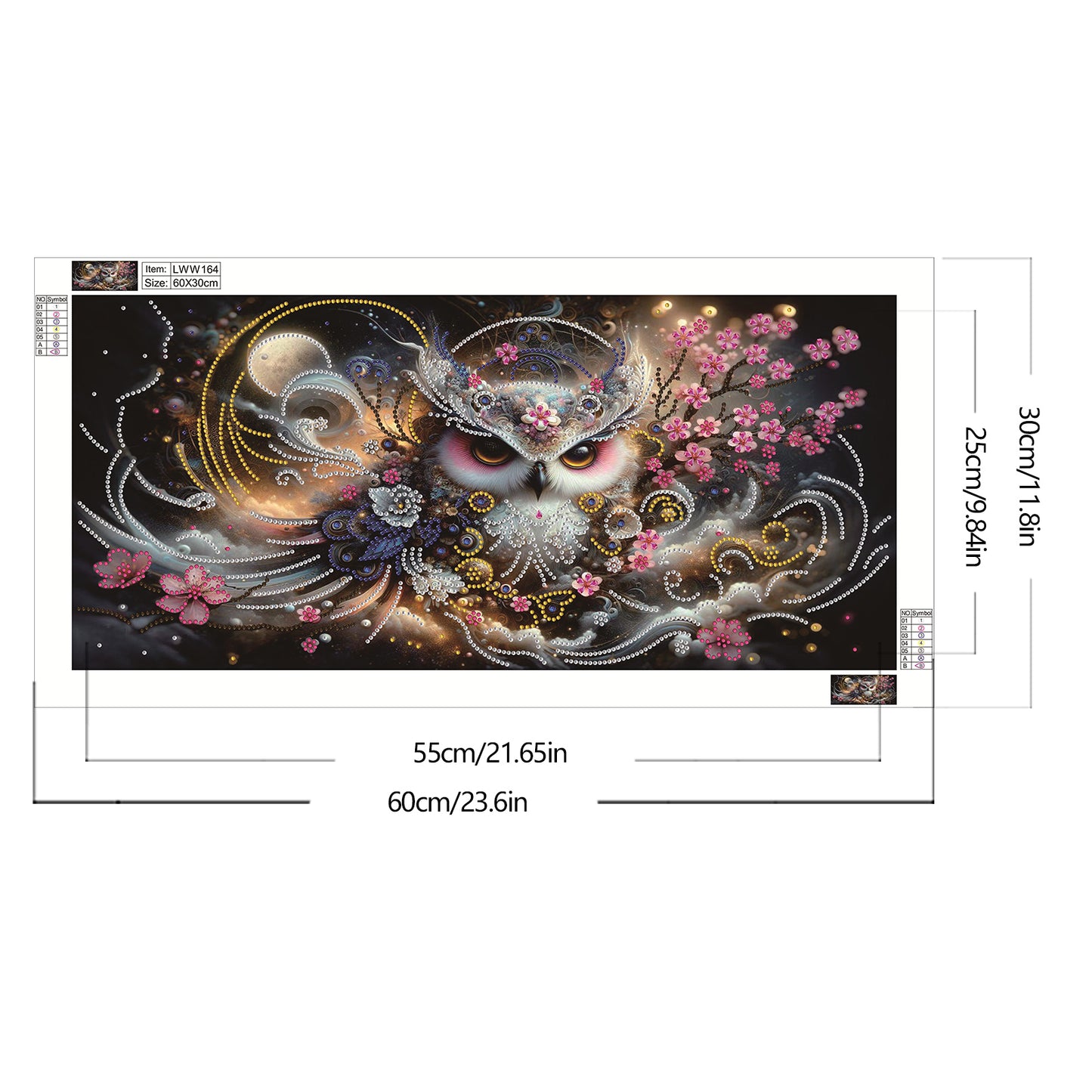 Dream Owl - Special Shaped Drill Diamond Painting 60*30CM