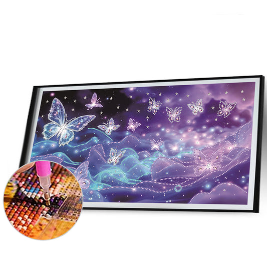 Dream Butterfly - Special Shaped Drill Diamond Painting 60*30CM