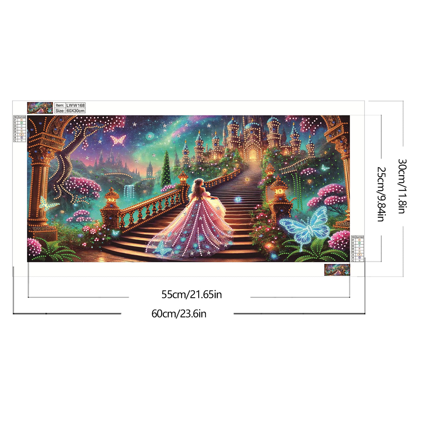 Dream Castle - Special Shaped Drill Diamond Painting 60*30CM