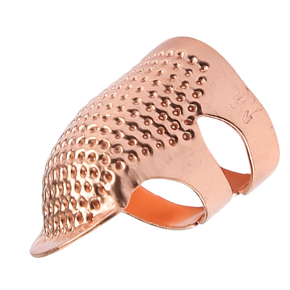 5Pcs Cross-Stitch Tools Retro Adjustable Thimble Hand Sewing Ring (Rose Gold M)