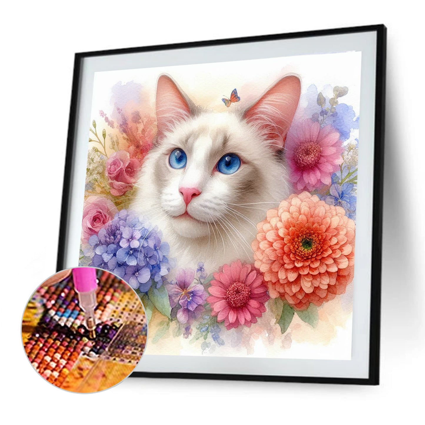 Adorable Kitty - Full Round Drill Diamond Painting 30*30CM