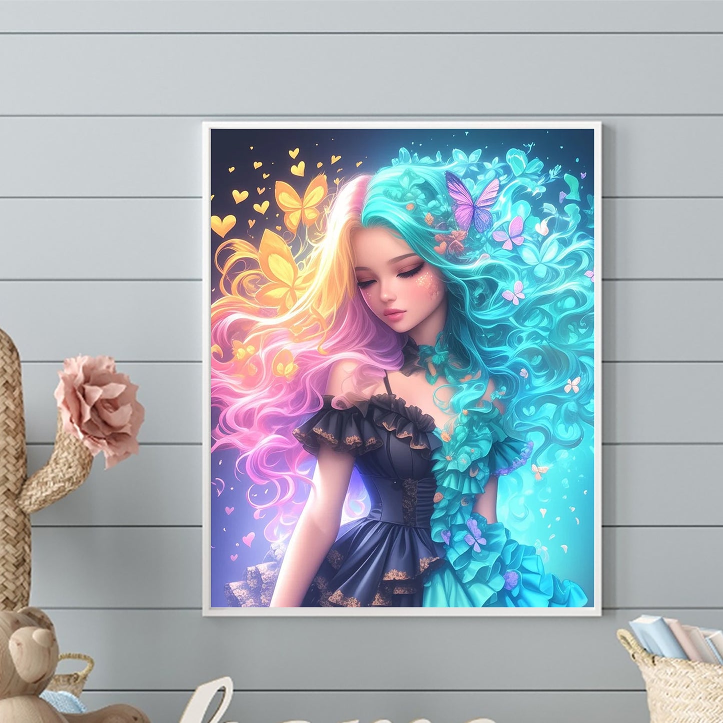 Flower Girl - Full Round Drill Diamond Painting 40*50CM