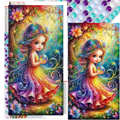 Girl - Full Round Drill Diamond Painting 40*75CM