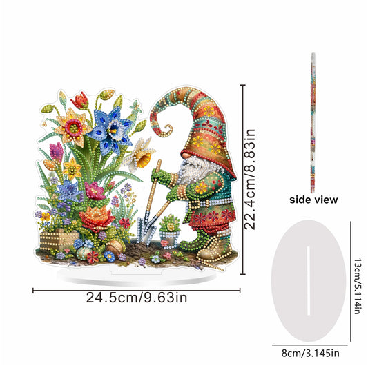 2D Flat Flowers Goblins DIY Acrylic Diamond Painting Ornaments Kit Home Decor
