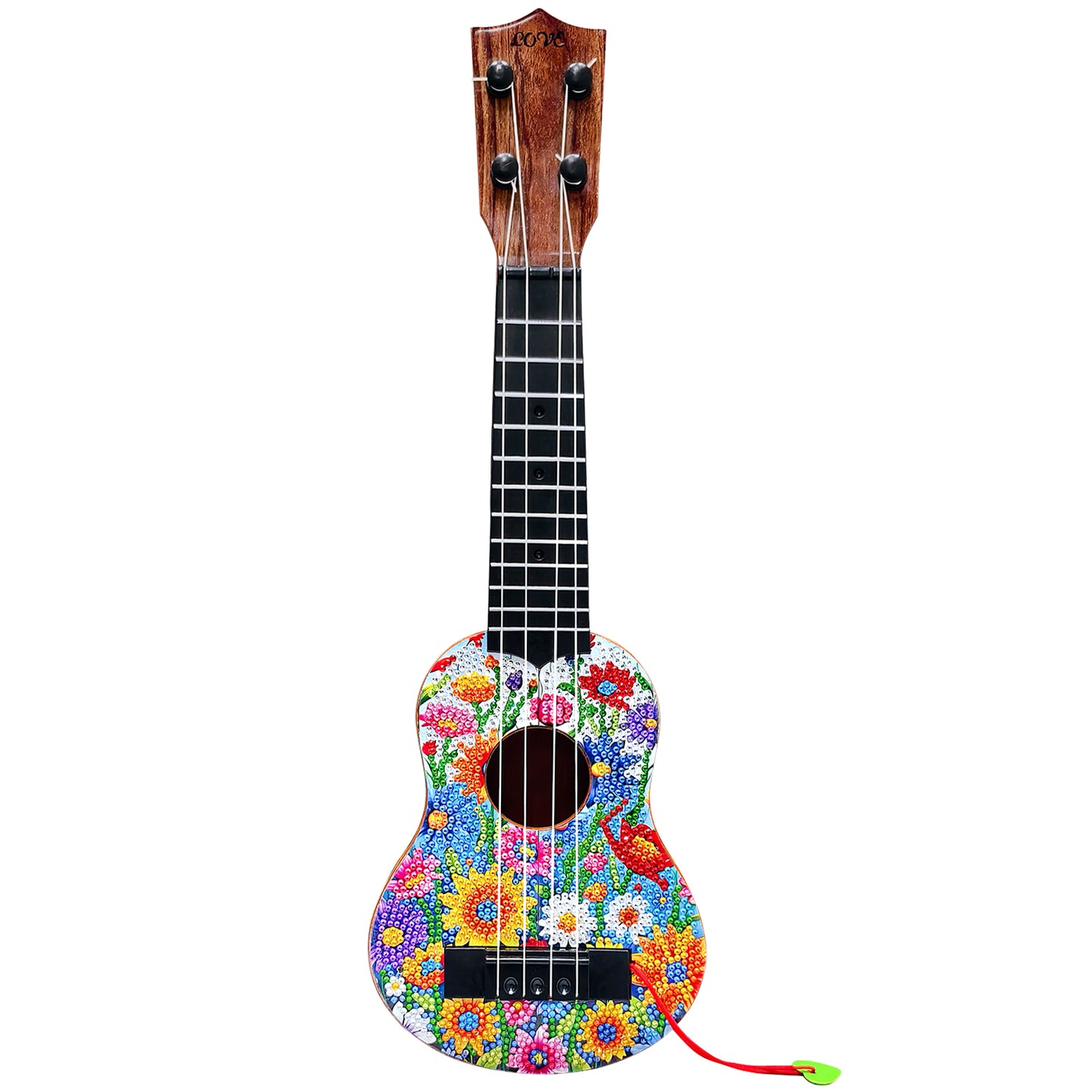 DIY Wooden Guitar Diamond Art Ornament Unique Gifts for Musicians (Garden)