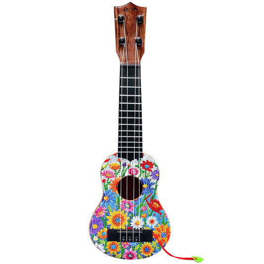 DIY Wooden Guitar Diamond Art Ornament Unique Gifts for Musicians (Garden)