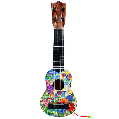 DIY Wooden Guitar Diamond Art Ornament Unique Gifts for Musicians (Hummingbird)