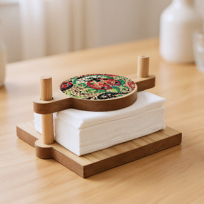 Ladybug DIY Wooden Diamond Art Paper Towel Holder Unique Gift for Friends Family