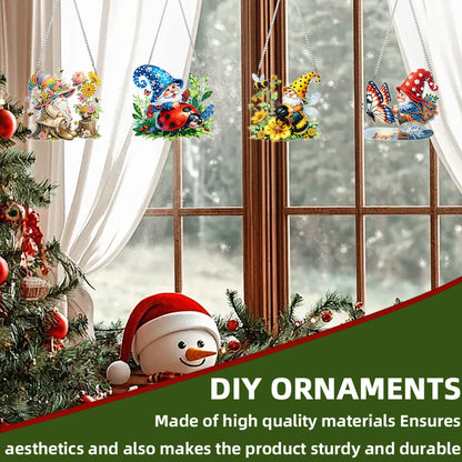 4pcs Goblin 2D Flat DIY Acrylic Diamond Art Pendant Single Side Drill Home Decor