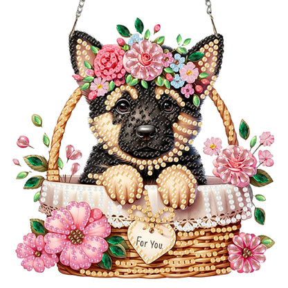 4pcs Animal 2D Flat DIY Acrylic Diamond Art Pendant Single Side Drill Home Decor