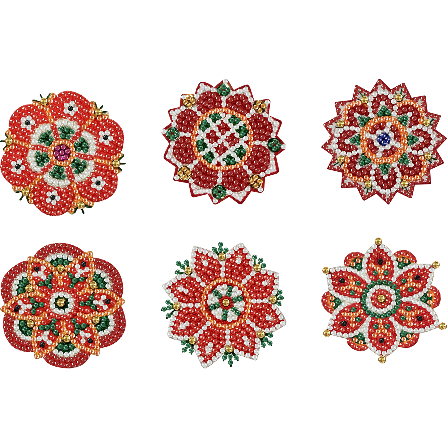 6pcs Pattern 2D Acrylic DIY Diamond Painting Magnets Special-Shaped Drill Decor