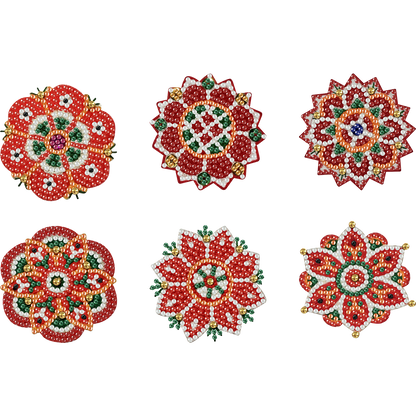 6pcs Pattern 2D Acrylic DIY Diamond Painting Magnets Special-Shaped Drill Decor