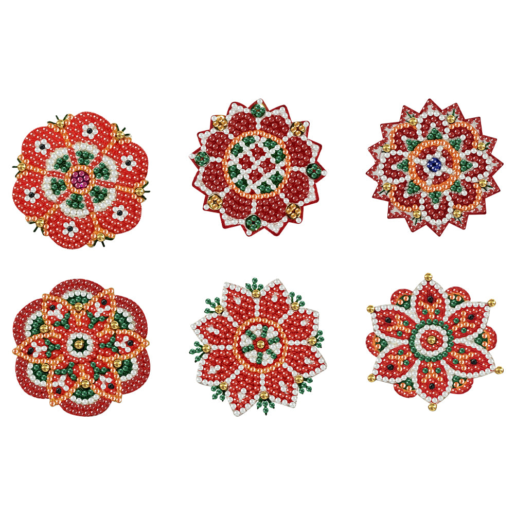 6pcs Pattern 2D Acrylic DIY Diamond Painting Magnets Special-Shaped Drill Decor