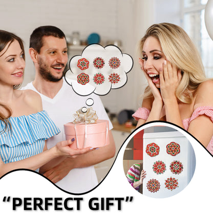 6pcs Pattern 2D Acrylic DIY Diamond Painting Magnets Special-Shaped Drill Decor