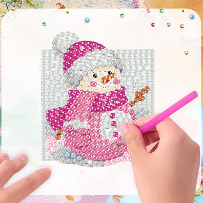 9pcs Christmas 2D Acrylic DIY Diamond Painting Magnets Special-Shaped Drill