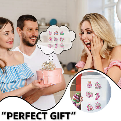9pcs Christmas 2D Acrylic DIY Diamond Painting Magnets Special-Shaped Drill