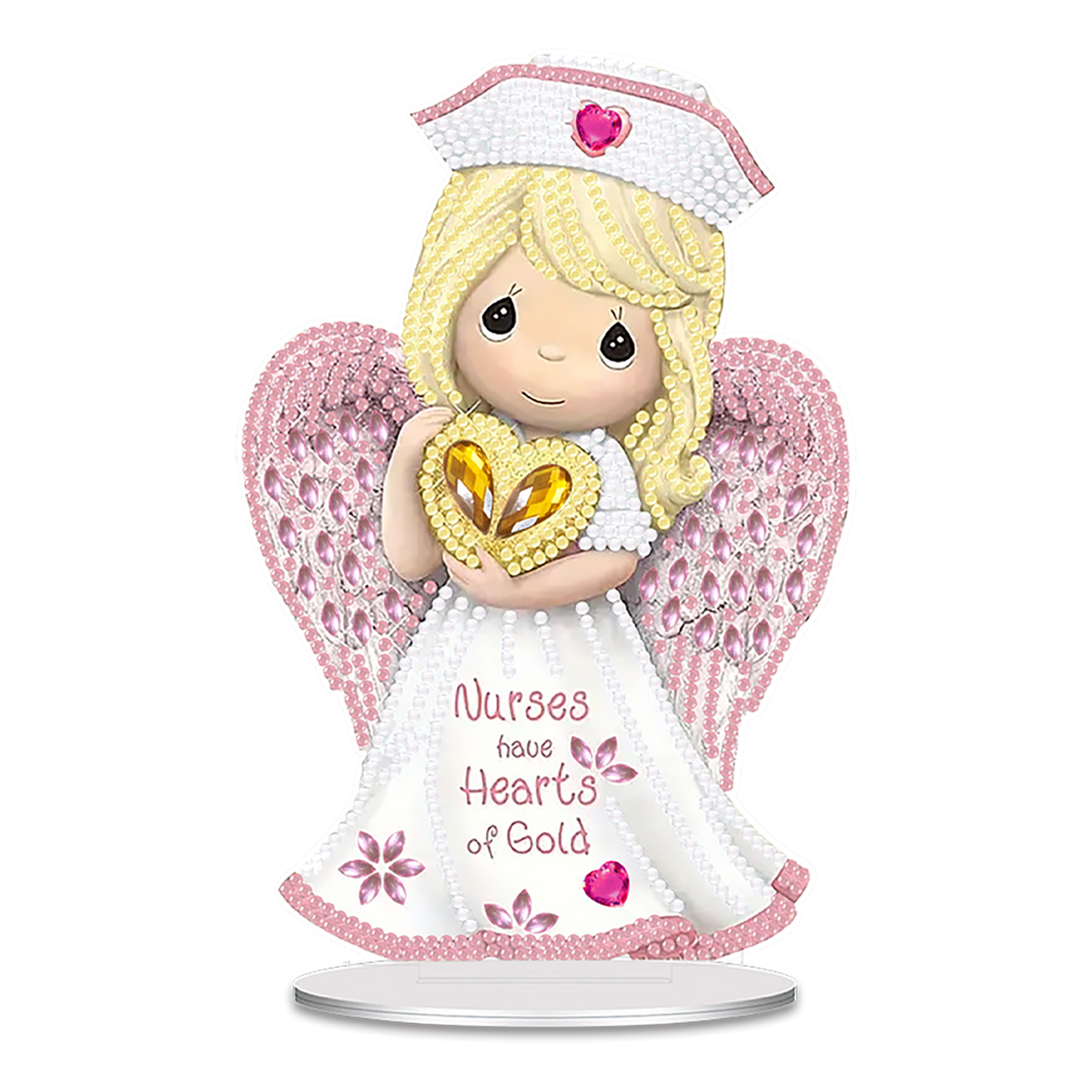 Nurse Angel DIY 2D Flat Acrylic Desktop Diamond Art Kit Single-Sided Home Decor