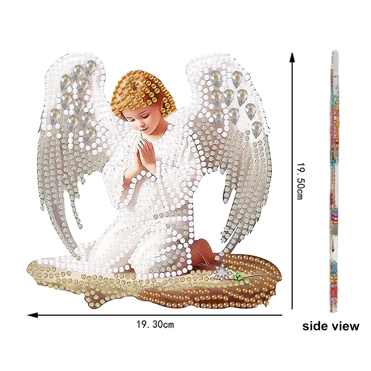 Angel Elf DIY 2D Flat Acrylic Desktop Diamond Art Kit Single-Sided Home Decor