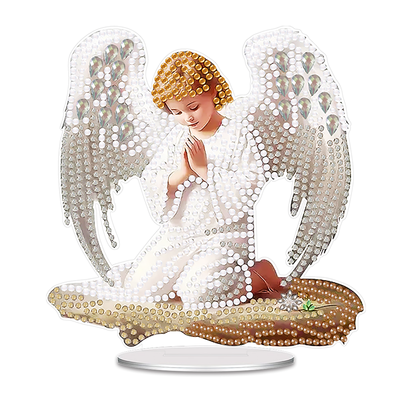 Angel Elf DIY 2D Flat Acrylic Desktop Diamond Art Kit Single-Sided Home Decor