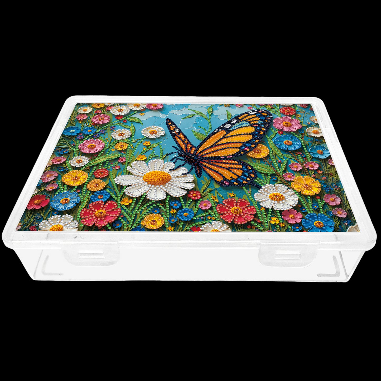 DIY Garden Butterfly Pattern Diamond Painting Kit Storage Box for Adult Beginner