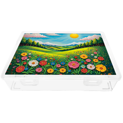 DIY Flower Grassland Pattern Diamond Painting Kit Storage Box for Adult Beginner