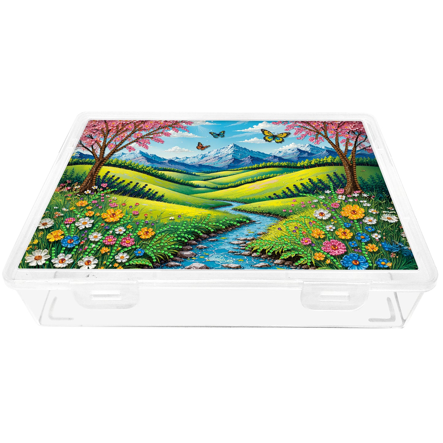 5D DIY Landscape Pattern Diamond Painting Kit Storage Boxr for Adults Beginners