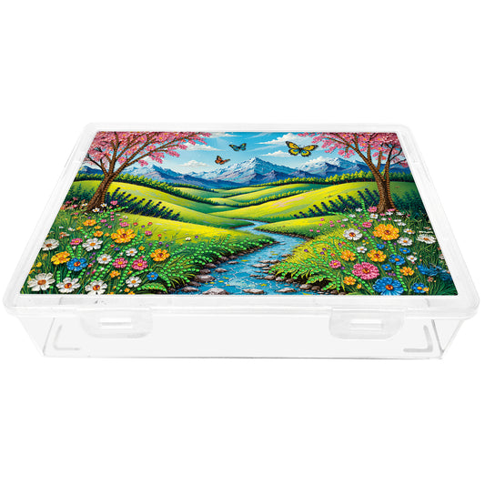 5D DIY Landscape Pattern Diamond Painting Kit Storage Boxr for Adults Beginners