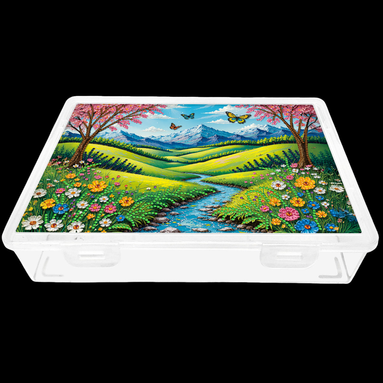 5D DIY Landscape Pattern Diamond Painting Kit Storage Boxr for Adults Beginners