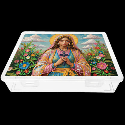 DIY Faithful Women Pattern Diamond Painting Kit Storage Box for Adults Beginners