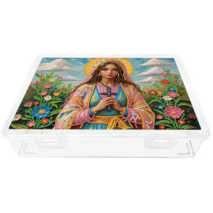 DIY Faithful Women Pattern Diamond Painting Kit Storage Box for Adults Beginners