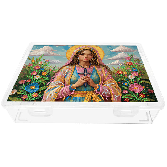 DIY Faithful Women Pattern Diamond Painting Kit Storage Box for Adults Beginners