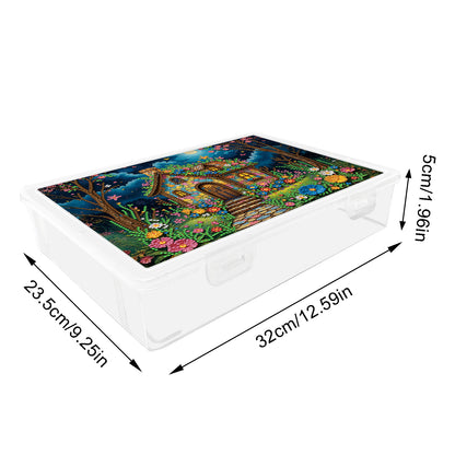 DIY Meadow Hut Pattern Diamond Painting Kit Storage Box for Adults Beginners