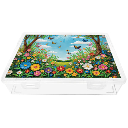 DIY Garden and Lawn Pattern Diamond Painting Kit Storage Box for Adults Beginner