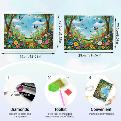 DIY Garden and Lawn Pattern Diamond Painting Kit Storage Box for Adults Beginner