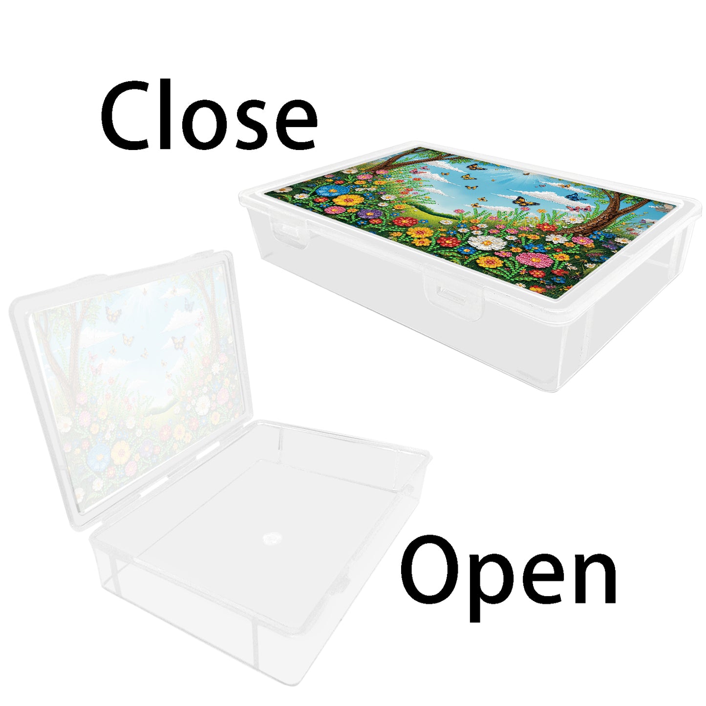 DIY Garden and Lawn Pattern Diamond Painting Kit Storage Box for Adults Beginner