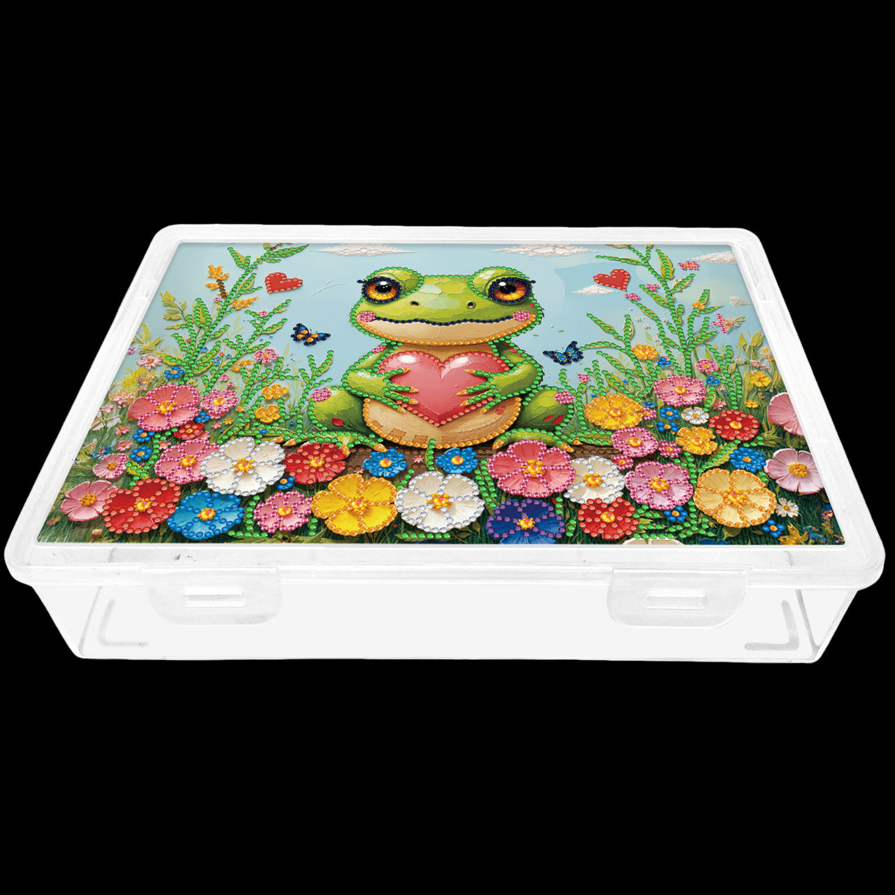 5D DIY Love Frog Pattern Diamond Painting Kit Storage Boxr for Adults Beginners