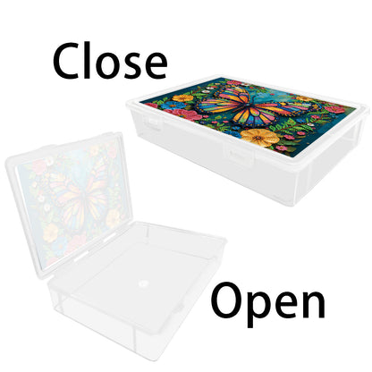 5D DIY Butterfly Pattern Diamond Painting Kit Storage Box for Adults Beginners