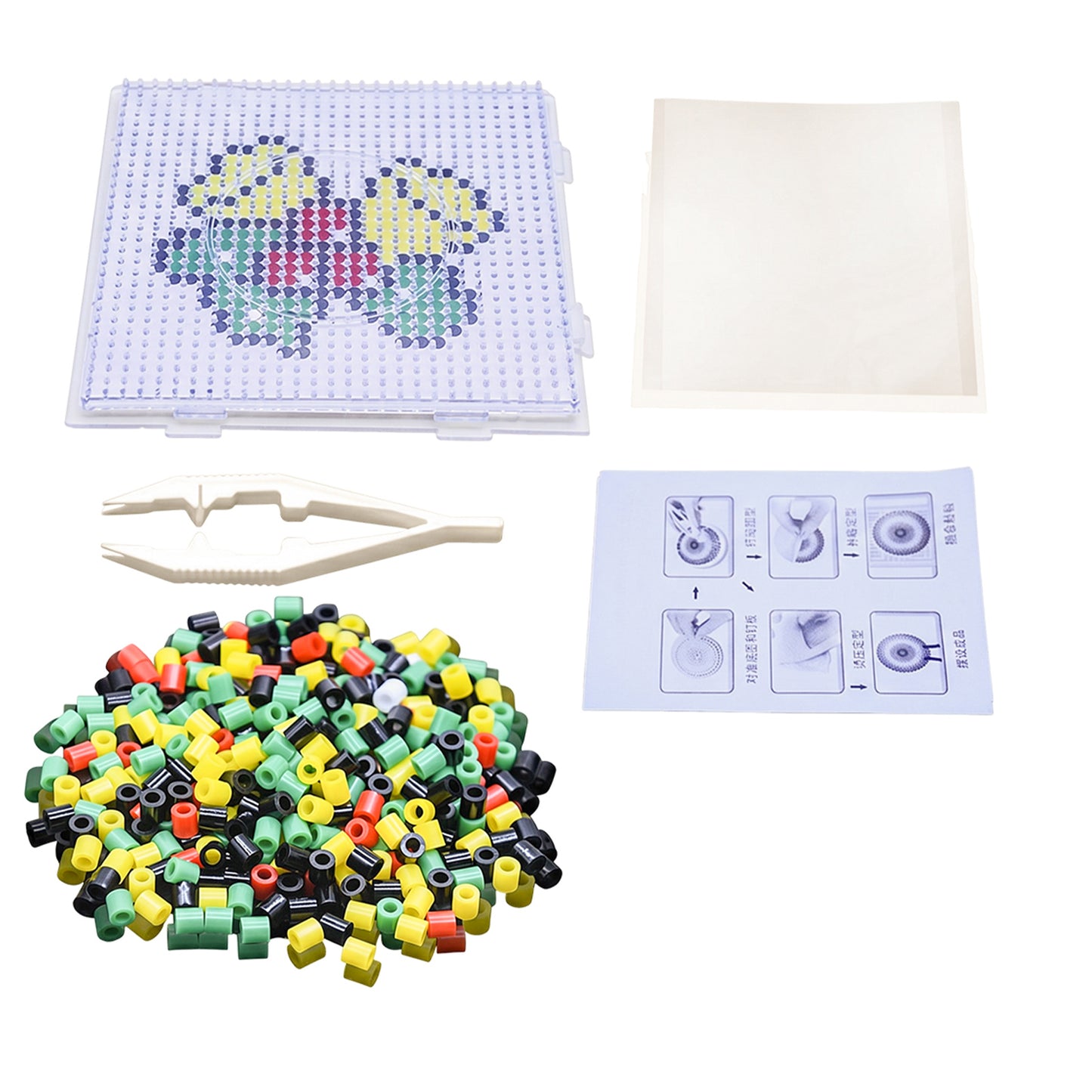 Christmas Bell DIY 5mm Fuse Beads Kit Including Pegboards and Ironing Paper Melty Beads Set Safety