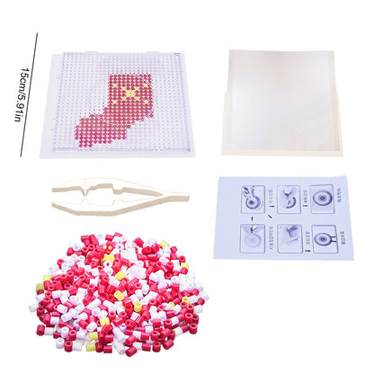 Christmas Stocking DIY 5mm Fuse Beads Kit Including Pegboards and Ironing Paper Melty Beads Set Safety