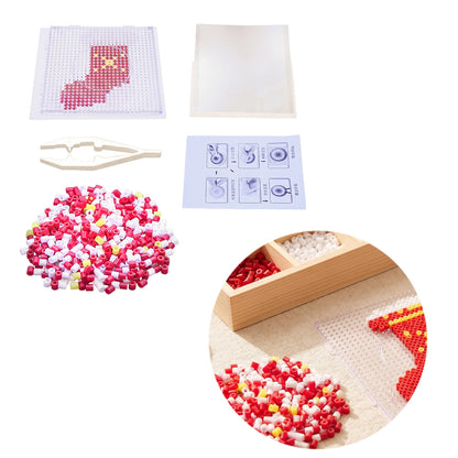 Christmas Stocking DIY 5mm Fuse Beads Kit Including Pegboards and Ironing Paper Melty Beads Set Safety