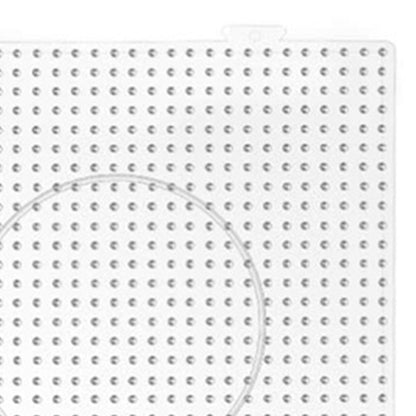 3Pcs 5mm Fuse Beads Boards High Temperature Resistance Large Clear Pegboards Kits Easy To Clean(Square)