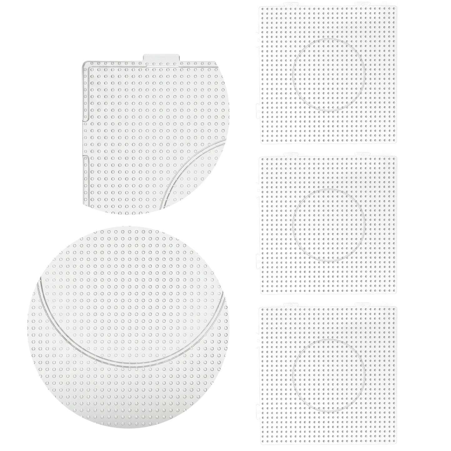 3Pcs 5mm Fuse Beads Boards High Temperature Resistance Large Clear Pegboards Kits Easy To Clean(Square)