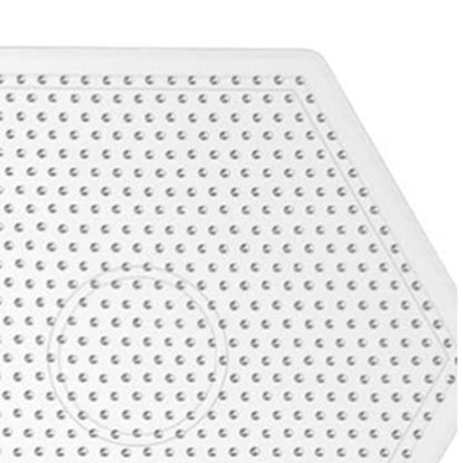 3Pcs 5mm Fuse Beads Boards High Temperature Resistance Large Clear Pegboards Kits Easy To Clean(Hexagon)