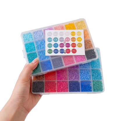 20 Colors 5mm Melty Beads Craft Kit Beginner-Friendly Iron Beads DIY Set with Color Label Pixel Art Beads Kit Ideal(Neon Pastel Color Fuse Beads Set)