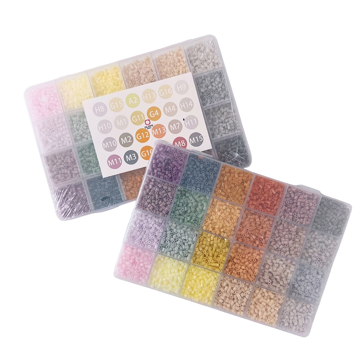 20 Colors 5mm Melty Beads Craft Kit Beginner-Friendly Iron Beads DIY Set with Color Label Pixel Art Beads Kit Ideal(Earthy Morandi Color Fuse Beads Set)