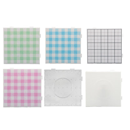 6PCS 2.6mm Fuse Beads Pegboards Kits Square Fuse Beads Pegboards Perler Bead Pegboards Christmas